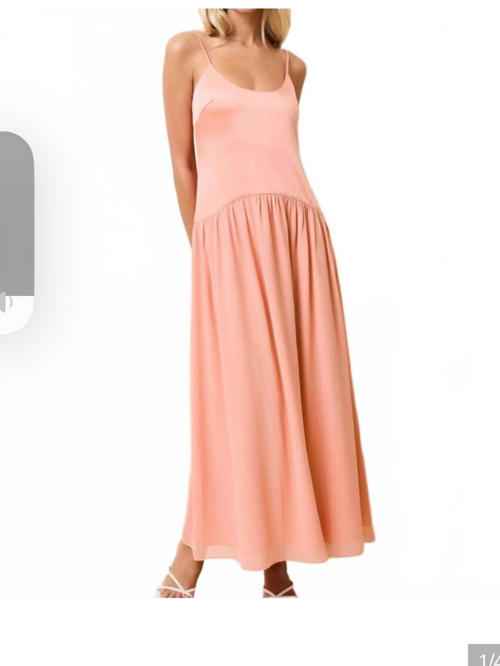 SOLID & STRIPED Peach Maxi Slip Skirt